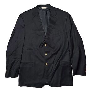 Vintage Pronto Uomo Black Blazer Gold Medusa Buttons Minimalist Quiet‎ Luxury